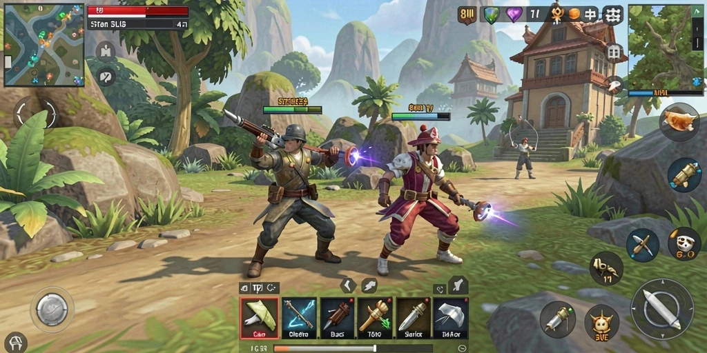 Tampilan gameplay intens dalam dunia strategi SLG 8II.