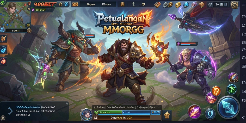 Tampilan gameplay seru dalam petualangan MMORPG 988BET.