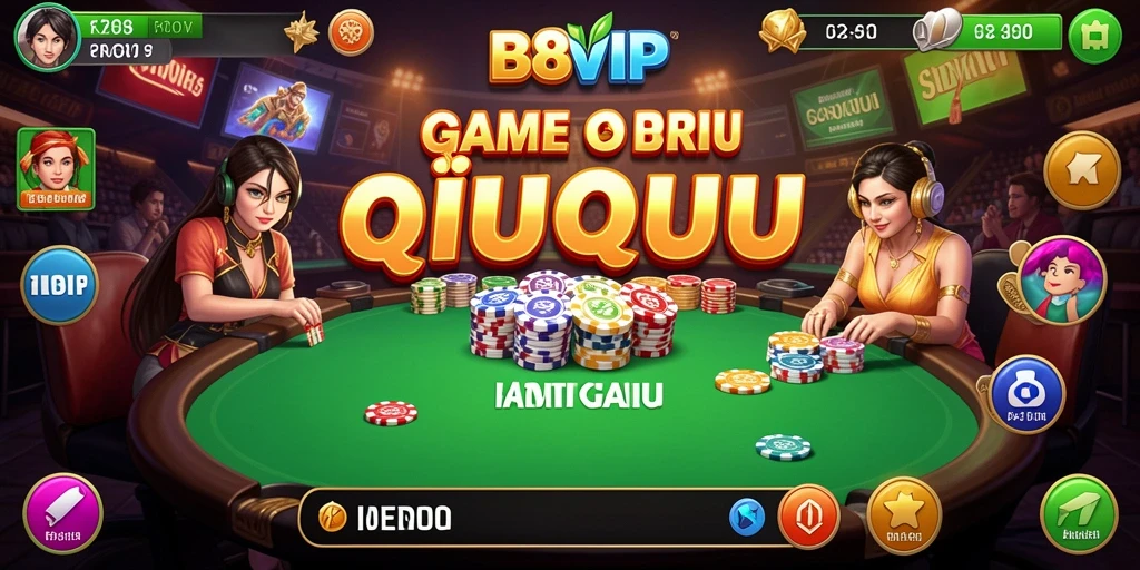 Screenshot gameplay B8VIP menampilkan aksi seru QiuQiu.