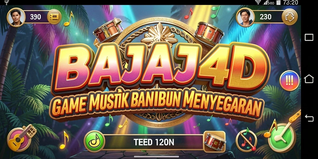 Tampilan gameplay musik yang seru dan interaktif dalam BAJAJ4D.
