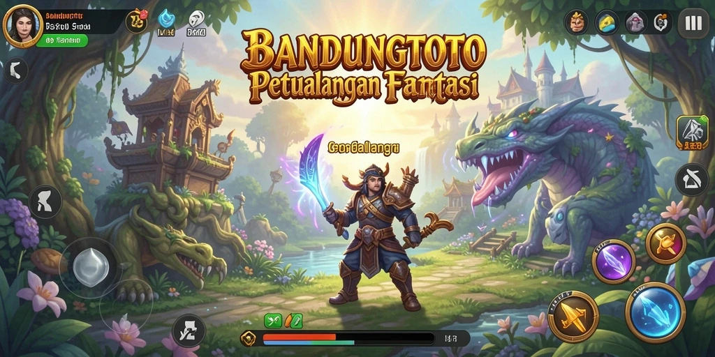 Screenshot gameplay BANDUNGTOTO menunjukkan aksi petualangan yang mendebarkan.