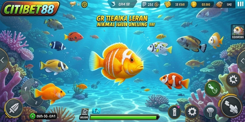 Screenshot CITIBET88 menampilkan gameplay seru Tembak Ikan.