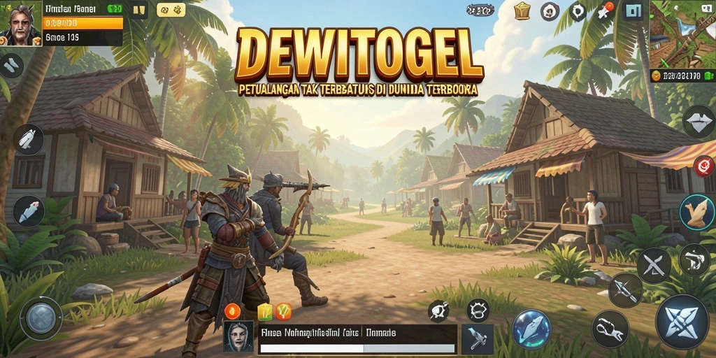 Screenshot DEWITOGEL menampilkan gameplay petualangan di dunia terbuka.