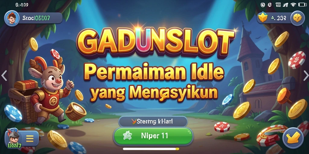 Tampilan gameplay GADUNSLOT dengan fitur Idle yang menarik.