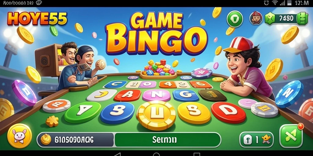 Screenshot HOYE55 menampilkan gameplay seru Bingo.