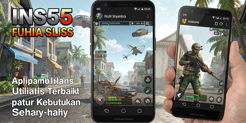 Tangkapan layar utama INS55 menampilkan antarmuka pengguna yang intuitif dan fitur utilitas yang lengkap.
