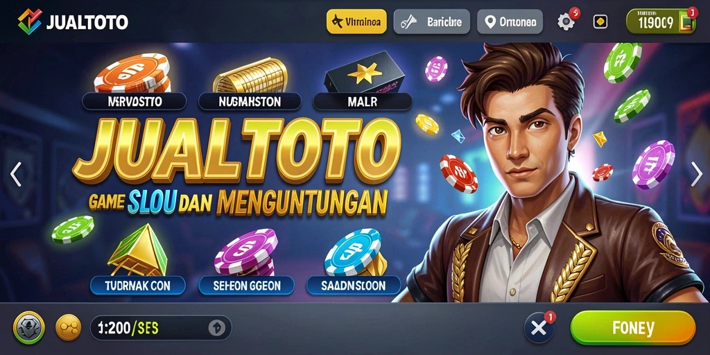 Tampilan gameplay JUALTOTO yang menawan dengan mesin slot variatif.