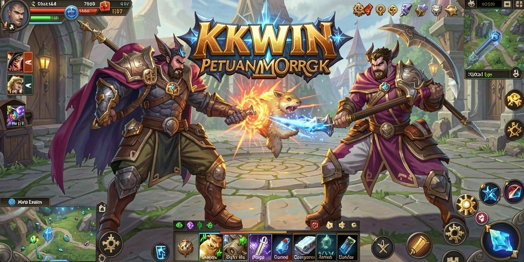 Tampilan gameplay menakjubkan dari KKWIN MMORPG yang memukau.