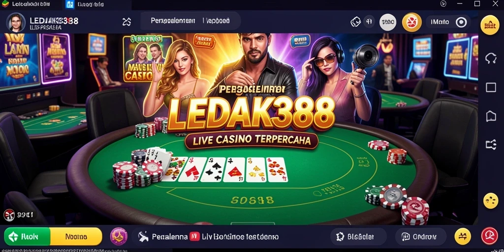 Tampilan gameplay Live Casino yang mendebarkan di LEDAK388.