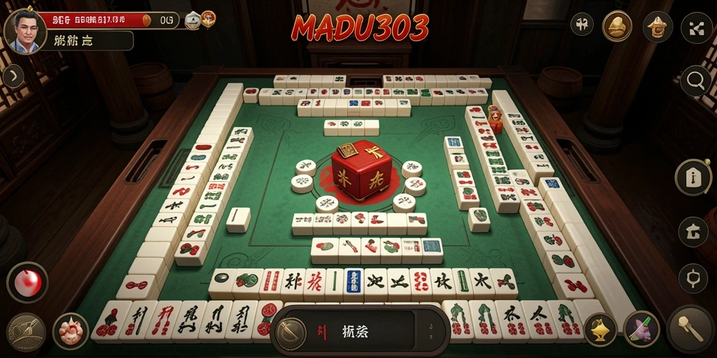 Tampilan gameplay menarik di MADU303 dengan suasana Mahjong.