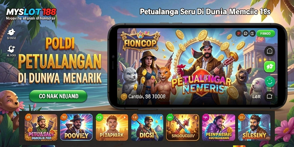 Tampilan gameplay seru di MYSLOT188 yang penuh petualangan.