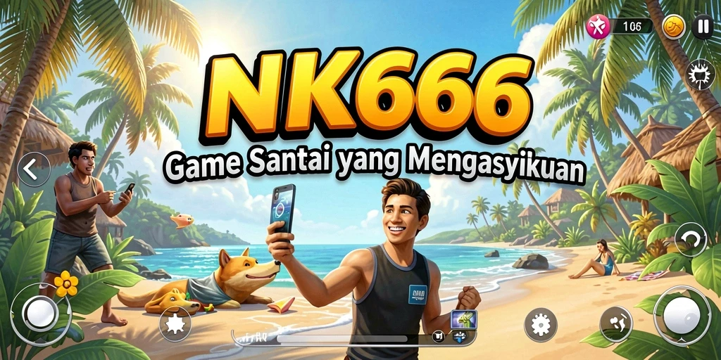 Menampilkan momen seru gameplay NK666 dengan karakter yang lucu.