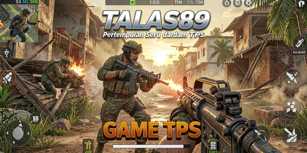 Screenshot menampilkan aksi pertempuran intens dalam game TPS TALAS89.